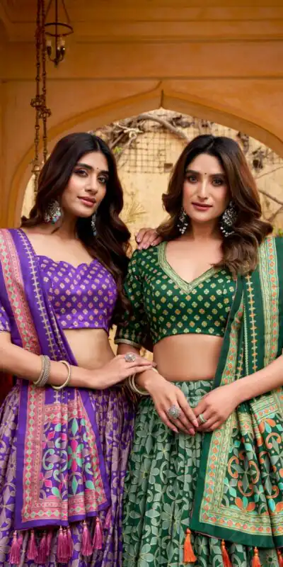 LNB 1201 Purple Tasar Silk Lehenga Choli Perfect for Wedding, Party, Traditional Day, Sangeet, Housewarming – . Introductory Price ₹2499. Delivery 4- | Lehenga, Bollywood Lehenga, Creative Lehenga, Designer Lehenga, Embroidered Lehenga, Party Wear Lehenga