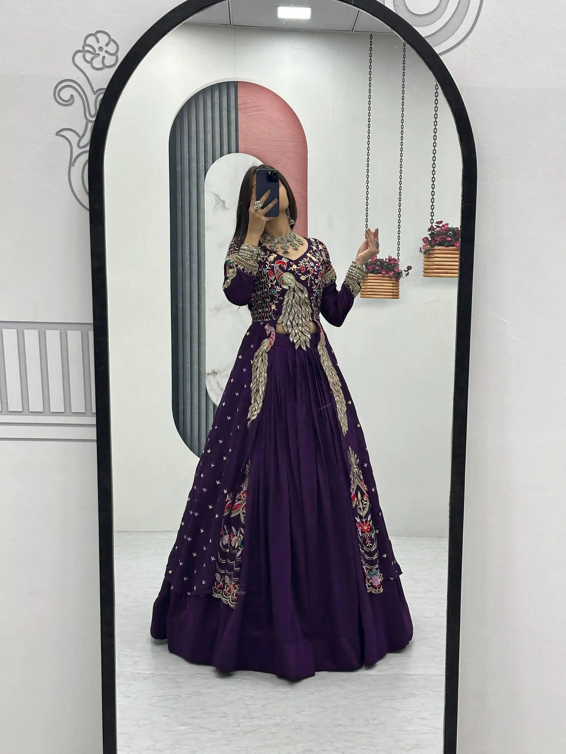 PC 528 Purple Color Vichitra Sequence Work Lehenga Choli Designer Work. Grab it for ₹2649. Delivery 4-6 Working Days. Shop now. | Lehenga, Bollywood Lehenga, Creative Lehenga, Designer Lehenga, Embroidered Lehenga, Party Wear Lehenga