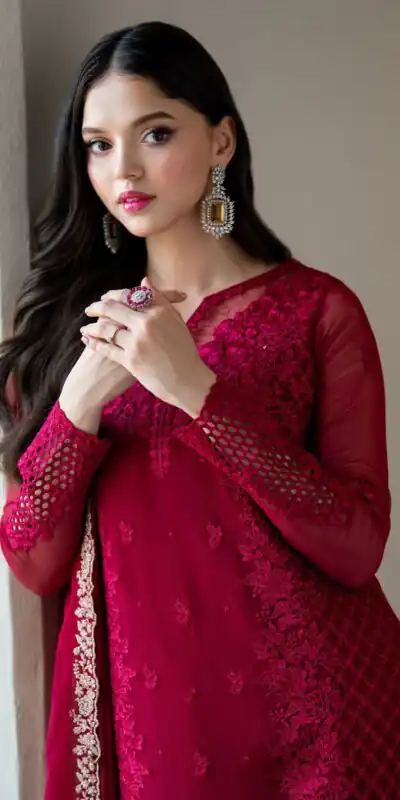 NSR 866 Rani Pink Faux Georgette Salwar Suit Perfect for Wedding, Party, Cultural Events, Housewarming, Ganesh Chaturthi – . Now at just ₹2149. De | Jump Suits, Salwar suit, Casual Suits, Creative suits, Designer Suits, Palazzo Suits, Party Wear Suits, Patiala Suits, Straight Suits