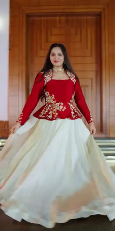 PC 558 Red Chinon Lehenga Choli with Embroidery Work.Wedding, Party, Festive, Events, Best Price ₹2149. Delivery 4-6 Working Days. Shop now. | Lehenga, Bollywood Lehenga, Creative Lehenga, Designer Lehenga, Embroidered Lehenga, Party Wear Lehenga