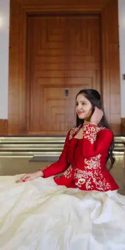 PC 558 Red Chinon Lehenga Choli with Embroidery Work.Wedding, Party, Festive, Events, Best Price ₹2149. Delivery 4-6 Working Days. Shop now. | Lehenga, Bollywood Lehenga, Creative Lehenga, Designer Lehenga, Embroidered Lehenga, Party Wear Lehenga