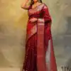 KPR 218 Red in Soft Lichi Silk Lace Border & Lace Work Saree . Exclusive Offer ₹1349. Delivery 4-6 Working Days. Shop now. | Sarees, Bollywood Sarees, Creative Sarees, Designer Sarees, Embroidered Sarees, Ethnic Saree, Modern Digital sarees, Party Wear Sarees