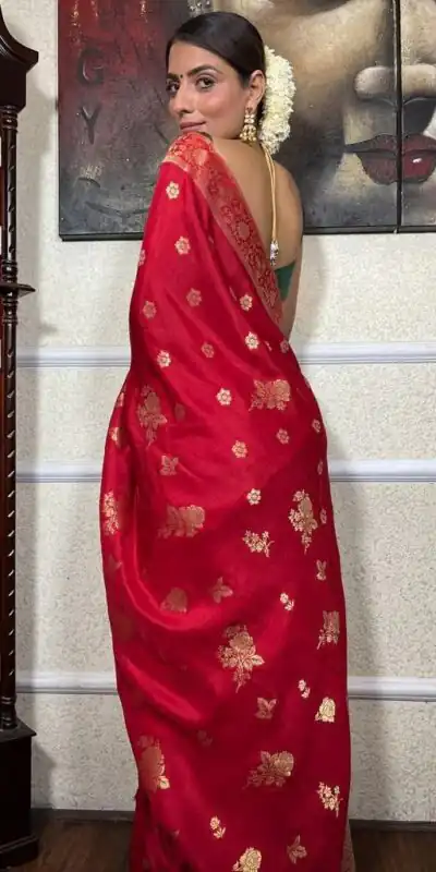 KPR 226 Red Soft Lichi Silk Saree Perfect for Wedding, Party, Raksha Bandhan, Sangeet, Eid – . Get it for ₹1399. Delivery 4-6 Working Days. | Sarees, Bollywood Sarees, Creative Sarees, Designer Sarees, Embroidered Sarees, Ethnic Saree, Modern Digital sarees, Party Wear Sarees