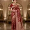 MS 451 Red Litchi Silk Saree with Embroidery Work & Lace Work. Available at ₹1399 only. Delivery 4-6 Working Days. Shop now. | Sarees, Bollywood Sarees, Creative Sarees, Designer Sarees, Embroidered Sarees, Ethnic Saree, Modern Digital sarees, Party Wear Sarees