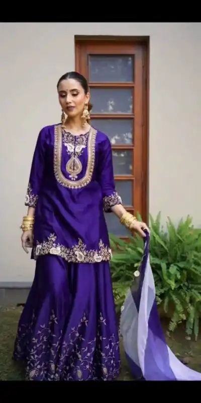 DC 95 Royal Purple Color Chinon Thread Sequence Work Salwar Suit . Wedding, Party, Festive, Best Price ₹1849. Delivery 4-6 Working Days. Shop now. | Jump Suits, Salwar suit, Casual Suits, Creative suits, Designer Suits, Palazzo Suits, Party Wear Suits, Patiala Suits, Straight Suits
