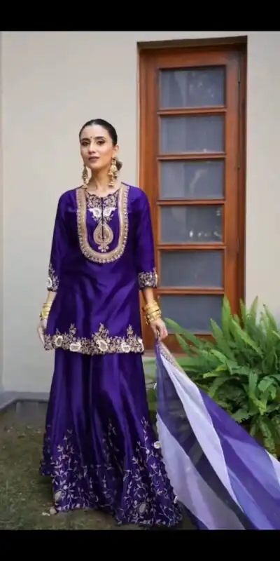 DC 95 Royal Purple Color Chinon Thread Sequence Work Salwar Suit . Wedding, Party, Festive, Best Price ₹1849. Delivery 4-6 Working Days. Shop now. | Jump Suits, Salwar suit, Casual Suits, Creative suits, Designer Suits, Palazzo Suits, Party Wear Suits, Patiala Suits, Straight Suits