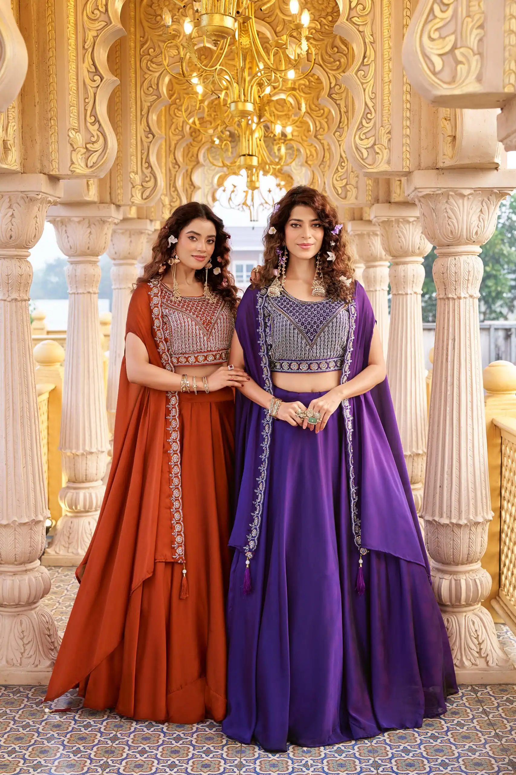 Ram 155 Rust in Color Rangoli Silk Embroidery Work Lehenga Choli . Exclusive Offer ₹3249. Delivery 4-6 Working Days. Shop now. | Lehenga, Bollywood Lehenga, Creative Lehenga, Designer Lehenga, Embroidered Lehenga, Party Wear Lehenga