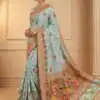 MS 547 Sky Blue with Lace Work & Zari Work. Soft Pashmina Saree Exclusive Offer ₹2999. Delivery 4-6 Working Days. Shop now. | Sarees, Bollywood Sarees, Creative Sarees, Designer Sarees, Embroidered Sarees, Ethnic Saree, Modern Digital sarees, Party Wear Sarees