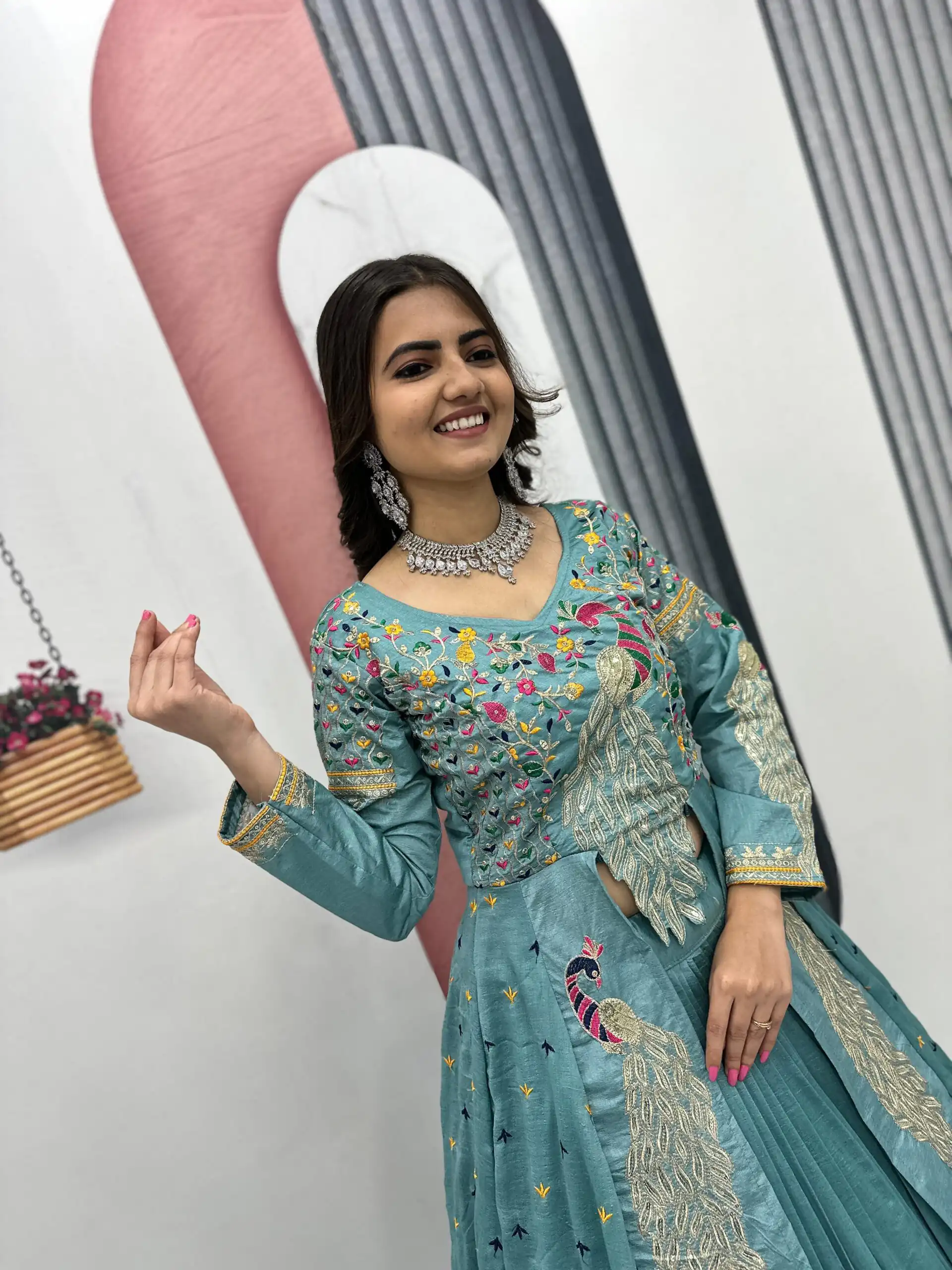 PC 528 Sky Blue Color Vichitra Sequence Work Lehenga Choli Designer Work. Grab it for ₹2649. Delivery 4-6 Working Days. Shop now. | Lehenga, Bollywood Lehenga, Creative Lehenga, Designer Lehenga, Embroidered Lehenga, Party Wear Lehenga