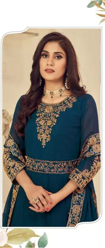 DS 1121 Tea Georgette Salwar Suit with Stone Work. Get it for ₹1999. Wedding, Party, Festive, Events, Delivery 4-6 Working Days. Shop now. | Jump Suits, Tops & Bottoms, Track Suits, Salwar suit, Casual Suits, Creative suits, Designer Suits, Palazzo Suits, Party Wear Suits, Patiala Suits, Straight Suits, Trendy Wear