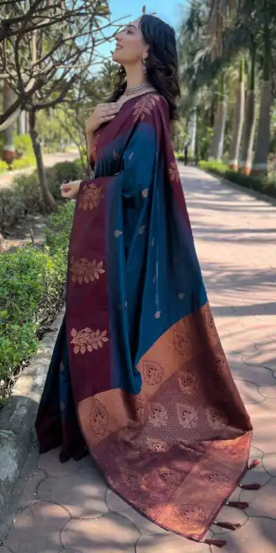 KPR 221 Teal Soft Lichi Silk Saree Perfect for Wedding, Party, Raksha Bandhan, Sangeet, Eid – . Get it for ₹1449. Delivery 4-6 Working Days. | Sarees, Bollywood Sarees, Creative Sarees, Designer Sarees, Embroidered Sarees, Ethnic Saree, Modern Digital sarees, Party Wear Sarees