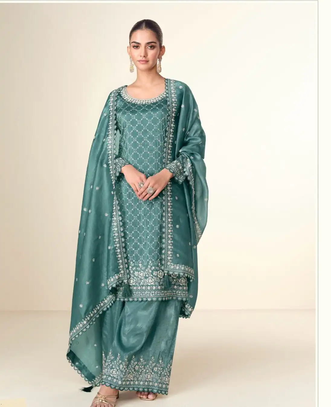 FC ISHITAA Teal in Tissue Crush Embroidery Work Salwar Suit . Festive Deal ₹3299. Delivery 4-6 Working Days. Shop now. | Jump Suits, Tops & Bottoms, Track Suits, Salwar suit, Casual Suits, Creative suits, Designer Suits, Palazzo Suits, Party Wear Suits, Patiala Suits, Straight Suits, Trendy Wear