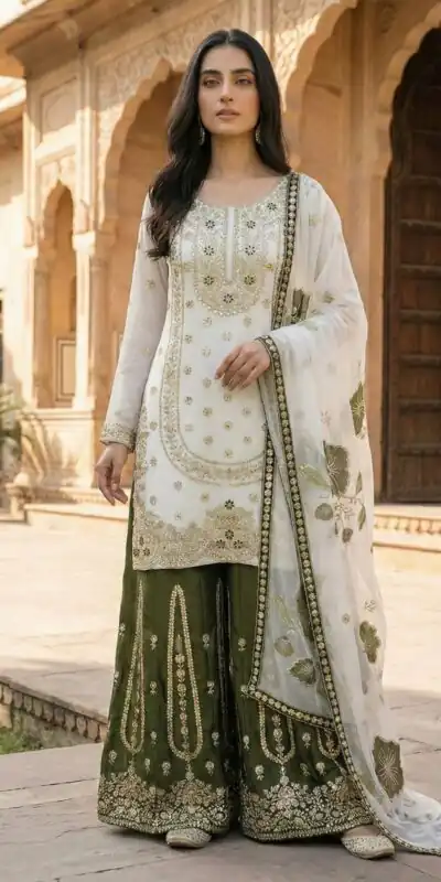 NSR 884 White Organza Silk Salwar Suit with Digital Print & Embroidery Work. Introductory Price ₹2149. Delivery 4-6 Working Days. Shop now. | Jump Suits, Salwar suit, Casual Suits, Creative suits, Designer Suits, Palazzo Suits, Party Wear Suits, Patiala Suits, Straight Suits