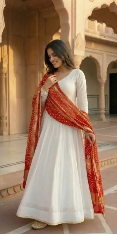 ZSR 3131 White Color Roman Silk Gown with Digital Print & Lace Work. Festive Deal ₹1999. Delivery 4-6 Working Days. Shop now. | Gowns, Bollywood Gowns, Creative Gowns, Designer Gowns, Embroidered Gowns, Party Wear Gowns