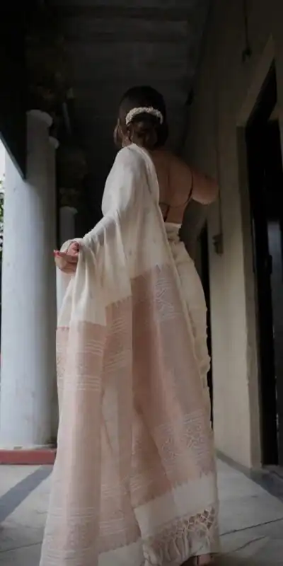 KP 6012 White in Soft Lichi Silk Lace Border & Lace Work Saree . Available at ₹1399 only. Delivery 4-6 Working Days. Shop now. | Sarees, Bollywood Sarees, Creative Sarees, Designer Sarees, Embroidered Sarees, Ethnic Saree, Modern Digital sarees, Party Wear Sarees