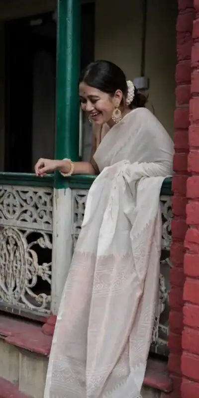 KP 6012 White in Soft Lichi Silk Lace Border & Lace Work Saree . Available at ₹1399 only. Delivery 4-6 Working Days. Shop now. | Sarees, Bollywood Sarees, Creative Sarees, Designer Sarees, Embroidered Sarees, Ethnic Saree, Modern Digital sarees, Party Wear Sarees