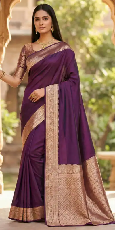 MB 3322 Wine in Color Banarasi Silk Zari Work & Lace Work Saree . Now at just ₹1899. Delivery 4-6 Working Days. Shop now. | Sarees, Bollywood Sarees, Creative Sarees, Designer Sarees, Embroidered Sarees, Ethnic Saree, Modern Digital sarees, Party Wear Sarees