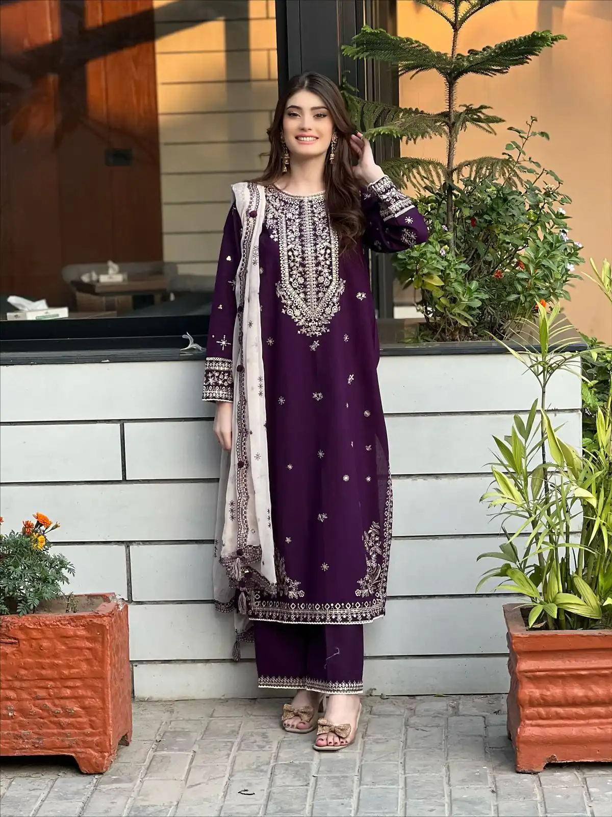 LG 2056 Wine Color Faux Georgette Salwar Suit with Embroidery Work. Get it for ₹2049. Delivery 4-6 Working Days. Shop now. | Jump Suits, Tops & Bottoms, Track Suits, Salwar suit, Casual Suits, Creative suits, Designer Suits, Palazzo Suits, Party Wear Suits, Patiala Suits, Straight Suits, Trendy Wear