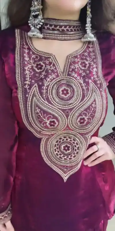 KD 1563 Wine in Wine Fendy Silk Thread Lace Work Salwar Suit . Exclusive Offer ₹1999. Delivery 4-6 Working Days. Shop now. | Jump Suits, Salwar suit, Casual Suits, Creative suits, Designer Suits, Palazzo Suits, Party Wear Suits, Patiala Suits, Straight Suits