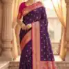 MB 18 Wine in Color Meenakari Zari Work & Lace Work Saree work. Exclusive Offer ₹2399. Delivery 4-6 Working Days. Shop now. | Sarees, Bollywood Sarees, Creative Sarees, Designer Sarees, Embroidered Sarees, Ethnic Saree, Modern Digital sarees, Party Wear Sarees