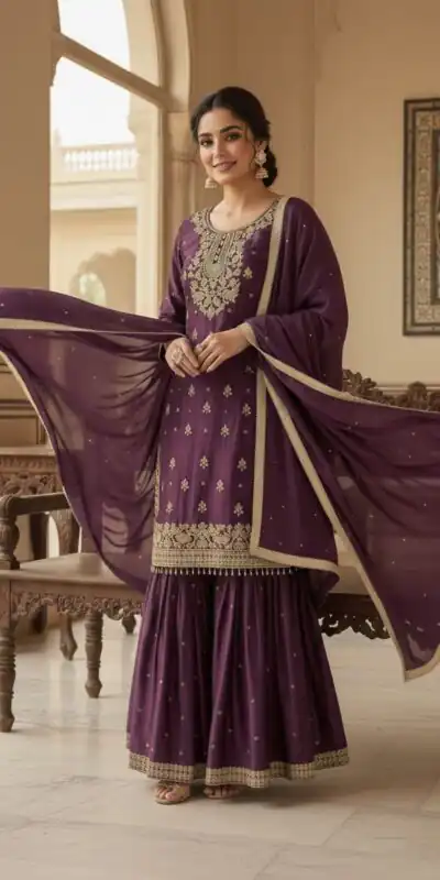 LG 2062 Wine Organza Silk Salwar Suit with Embroidery Work. Wedding, Party, Festive, Events Exclusive Offer ₹2499. Delivery 4-6 Working Days. Shop now. | Jump Suits, Salwar suit, Casual Suits, Creative suits, Designer Suits, Palazzo Suits, Party Wear Suits, Patiala Suits, Straight Suits