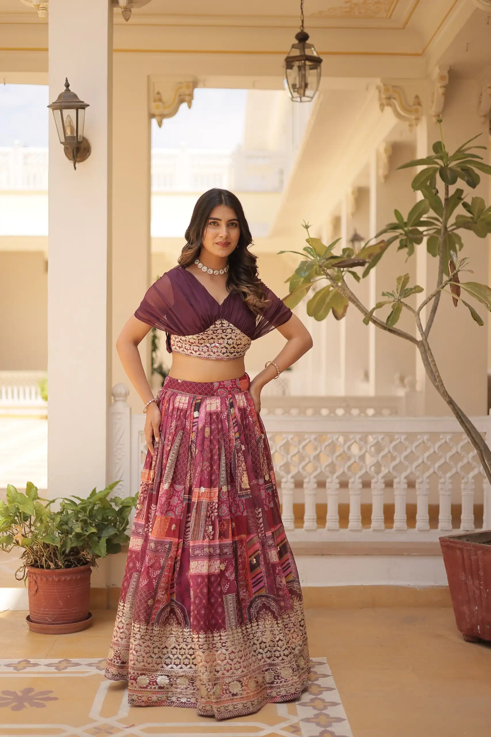 KA 5032 Wine Lehenga Choli Perfect for Wedding, Party, Temple Visit, Anniversary, Haldi – Best Price ₹3149. Delivery 4-6 Working Days. Shop now. | Lehenga, Bollywood Lehenga, Creative Lehenga, Designer Lehenga, Embroidered Lehenga, Party Wear Lehenga