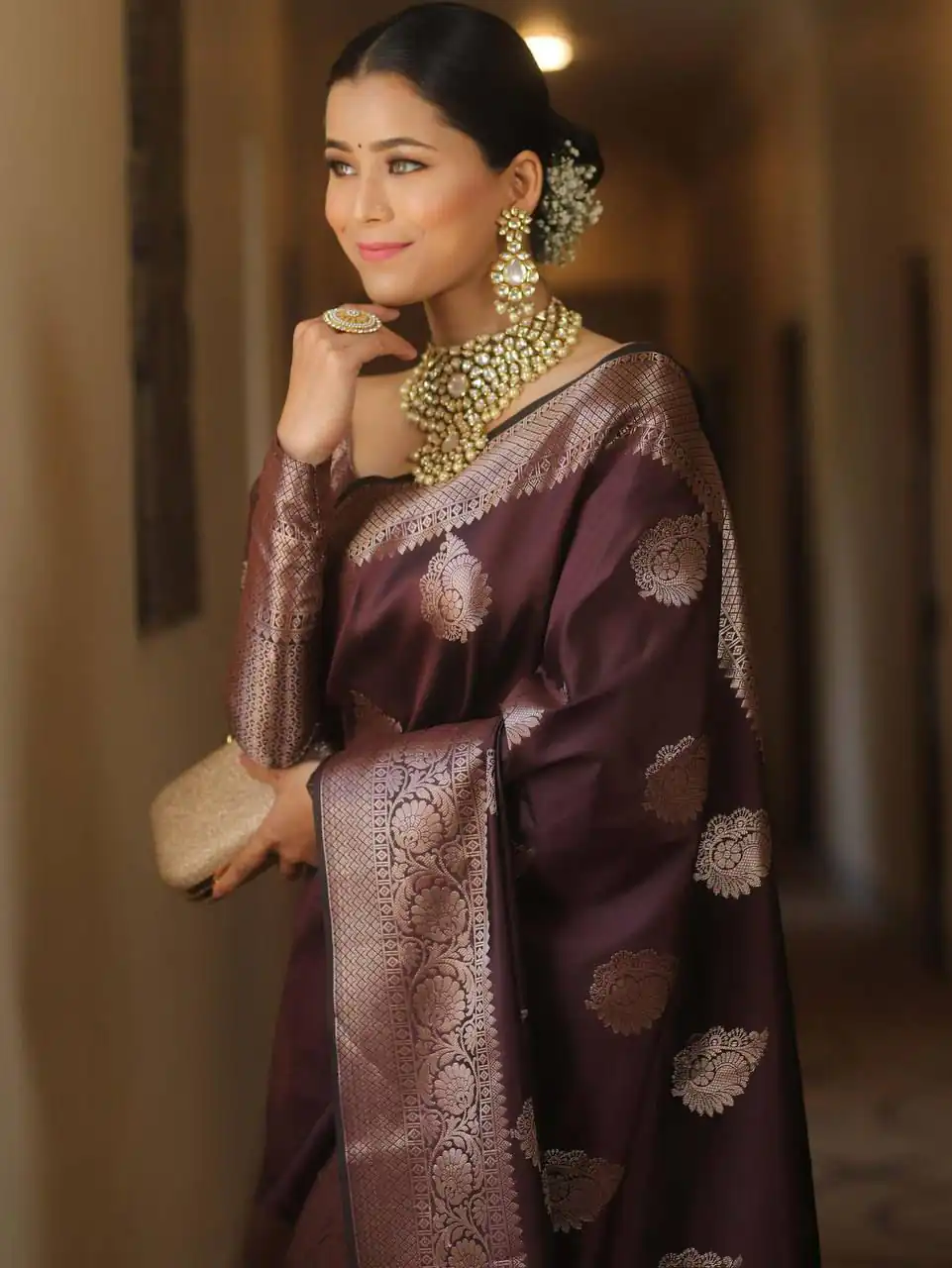 KPR 275 Wine Soft Lichi Silk Saree Perfect for Wedding, Party, Raksha Bandhan, Sangeet, Eid – . Get it for ₹1349. Delivery 4-6 Working Days. | Sarees, Bollywood Sarees, Creative Sarees, Designer Sarees, Embroidered Sarees, Ethnic Saree, Modern Digital sarees, Party Wear Sarees