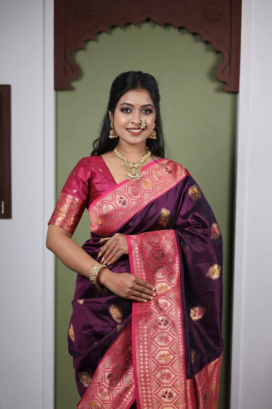 MB 22 Wine Soft Paithani Silk Saree with Zari Work & Lace Work. Affordable Price ₹2399. Delivery 4-6 Working Days. Shop now. | Sarees, Bollywood Sarees, Creative Sarees, Designer Sarees, Embroidered Sarees, Ethnic Saree, Modern Digital sarees, Party Wear Sarees