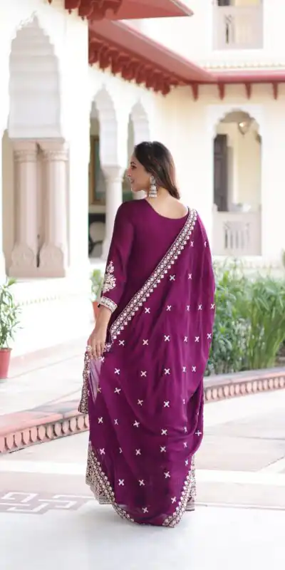KA 1215 Wine Vichitra Silk Gown Perfect for Wedding, Party, Holi, Anniversary, Mehendi –. Grab it for ₹2449. Delivery 4-6 Working Days. Shop now. | Gowns, Bollywood Gowns, Creative Gowns, Designer Gowns, Embroidered Gowns, Party Wear Gowns