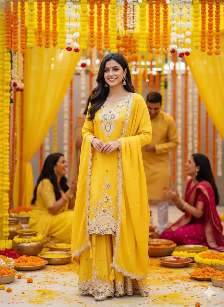 LG 2058 Yellow Chinon Salwar Suit with Embroidery Work. Wedding, Party, Festive, Events, Grab it for ₹2449. Delivery 4-6 Working Days. Shop now. | Jump Suits, Salwar suit, Casual Suits, Creative suits, Designer Suits, Palazzo Suits, Party Wear Suits, Patiala Suits, Straight Suits