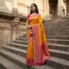 MB 6135 Yellow Color Pochampalli Silk Zari Woven Work Saree t. Grab it for ₹2049. Delivery 4-6 Working Days .Online Shop now. | Sarees, Bollywood Sarees, Creative Sarees, Designer Sarees, Embroidered Sarees, Ethnic Saree, Modern Digital sarees, Party Wear Sarees