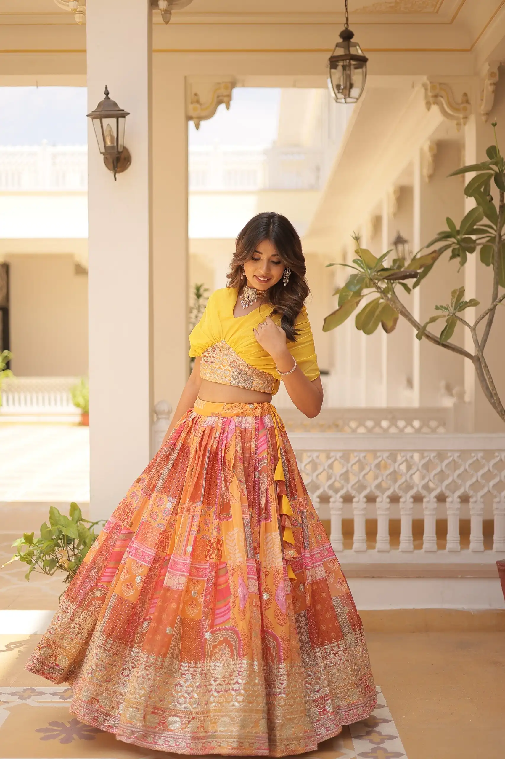 KA 5032 Yellow Lehenga Choli Perfect for Wedding, Party, Temple Visit, Anniversary, Haldi – Best Price ₹3149. Delivery 4-6 Working Days. Shop now. | Lehenga, Bollywood Lehenga, Creative Lehenga, Designer Lehenga, Embroidered Lehenga, Party Wear Lehenga