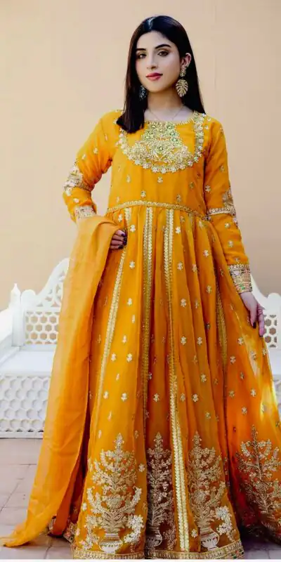 WW 1206 Yellow Color Fox Blooming Georgette Gown with Lace Work. Affordable Price βΉ2399. Delivery 4-6 Working Days. Shop now. | Gowns, Bollywood Gowns, Creative Gowns, Designer Gowns, Embroidered Gowns, Party Wear Gowns