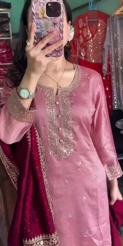 DC G76 Baby Pink Color Chinon Salwar Suit with Lace Work & Embroidery Work. Get it for ₹1949. Delivery 4-6 Working Days. Shop now. | Jump Suits, Tops & Bottoms, Track Suits, Salwar suit, Casual Suits, Creative suits, Designer Suits, Palazzo Suits, Party Wear Suits, Patiala Suits, Straight Suits, Trendy Wear