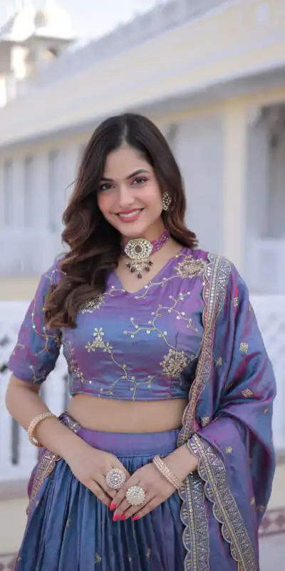 KA 5066 Blue Ysl Silk Lehenga Choli Perfect for Wedding, Party, Lohri, Pongal, Engagement – . Now at just ₹2649. Delivery 4-6 Working Days. Shop now. | Lehenga, Bollywood Lehenga, Creative Lehenga, Designer Lehenga, Embroidered Lehenga, Party Wear Lehenga