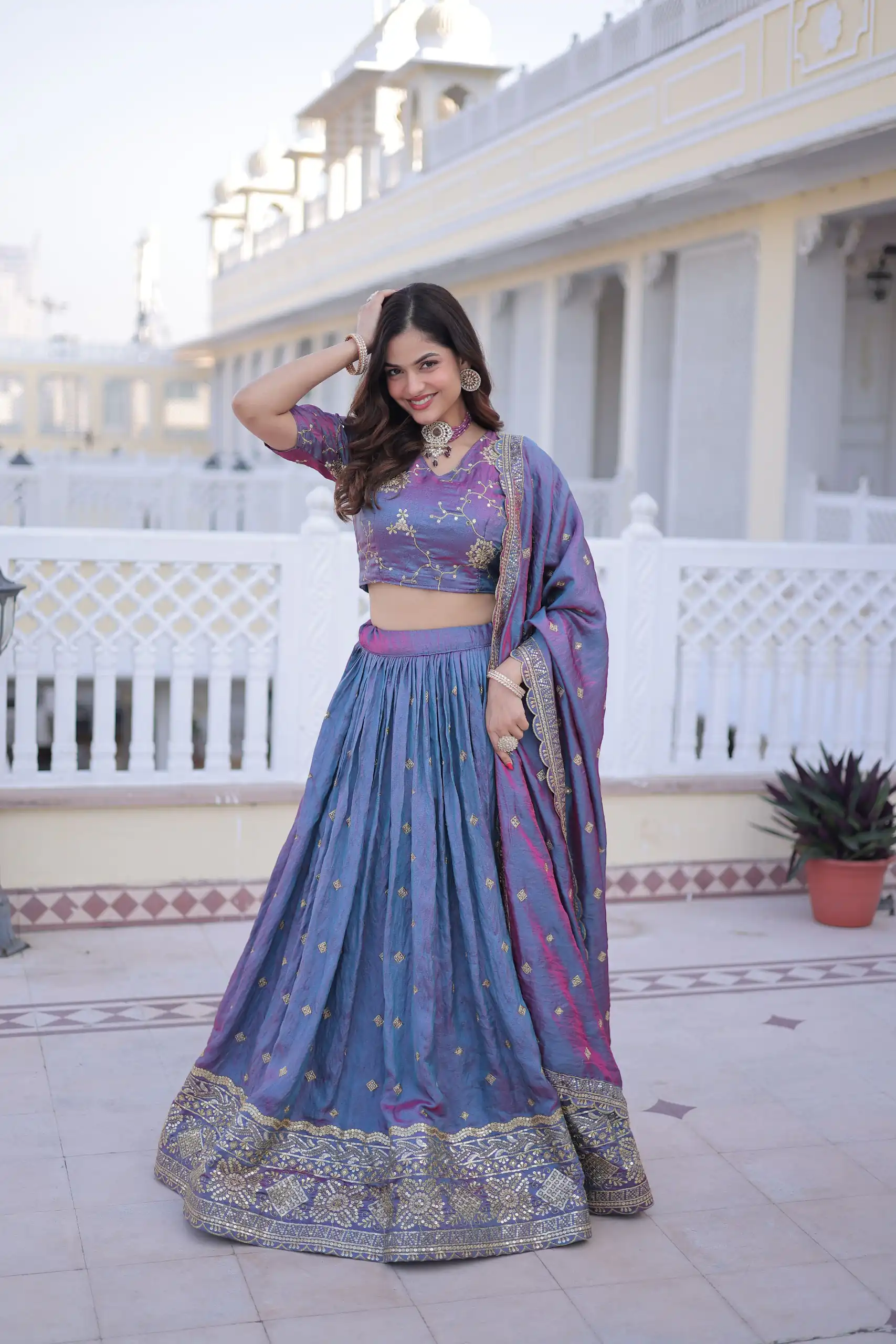 KA 5066 Blue Ysl Silk Lehenga Choli Perfect for Wedding, Party, Lohri, Pongal, Engagement – . Now at just ₹2649. Delivery 4-6 Working Days. Shop now. | Lehenga, Bollywood Lehenga, Creative Lehenga, Designer Lehenga, Embroidered Lehenga, Party Wear Lehenga