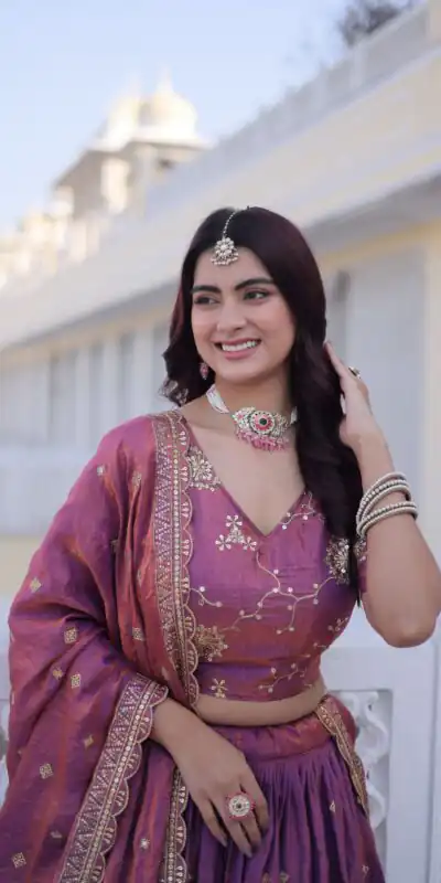 KA 5066 Purple Ysl Silk Lehenga Choli Perfect for Wedding, Party, Lohri, Pongal, Engagement – . Now at just ₹2649. Delivery 4-6 Working Days. Shop now. | Lehenga, Bollywood Lehenga, Creative Lehenga, Designer Lehenga, Embroidered Lehenga, Party Wear Lehenga