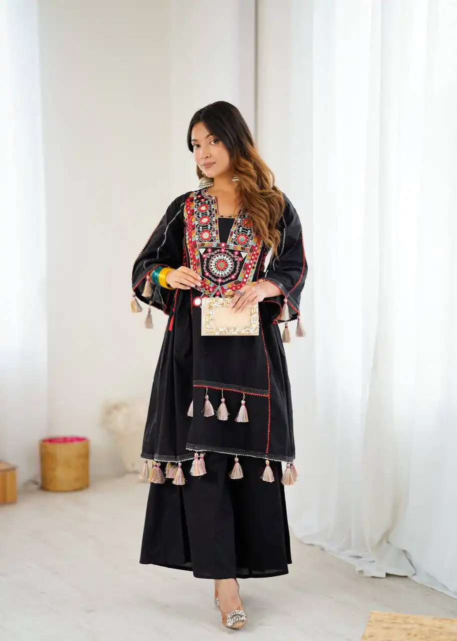 MF 912 Black in Rayon Cotton Embroidery & Mirror Work Salwar Suit . Introductory Price ₹1899. Delivery 4-6 Working Days. Shop now. | Jump Suits, Salwar suit, Casual Suits, Creative suits, Designer Suits, Palazzo Suits, Party Wear Suits, Patiala Suits, Straight Suits