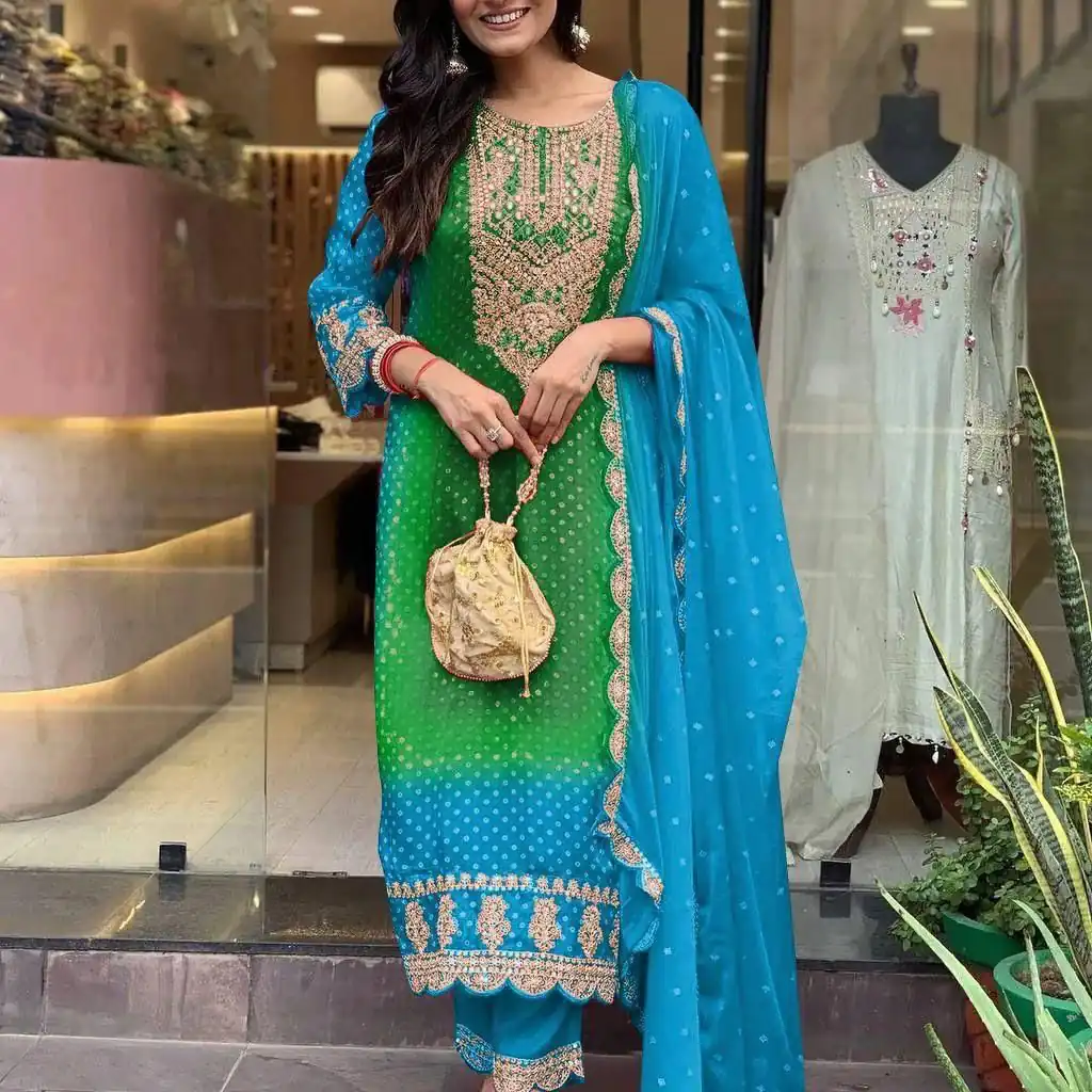 MF 1004 Blue Chinoon Silk Salwar Suit with Embroidery Work. Available at ₹1749 only. Delivery 4-6 Working Days. Shop now. | Jump Suits, Tops & Bottoms, Track Suits, Salwar suit, Casual Suits, Creative suits, Designer Suits, Palazzo Suits, Party Wear Suits, Patiala Suits, Straight Suits, Trendy Wear