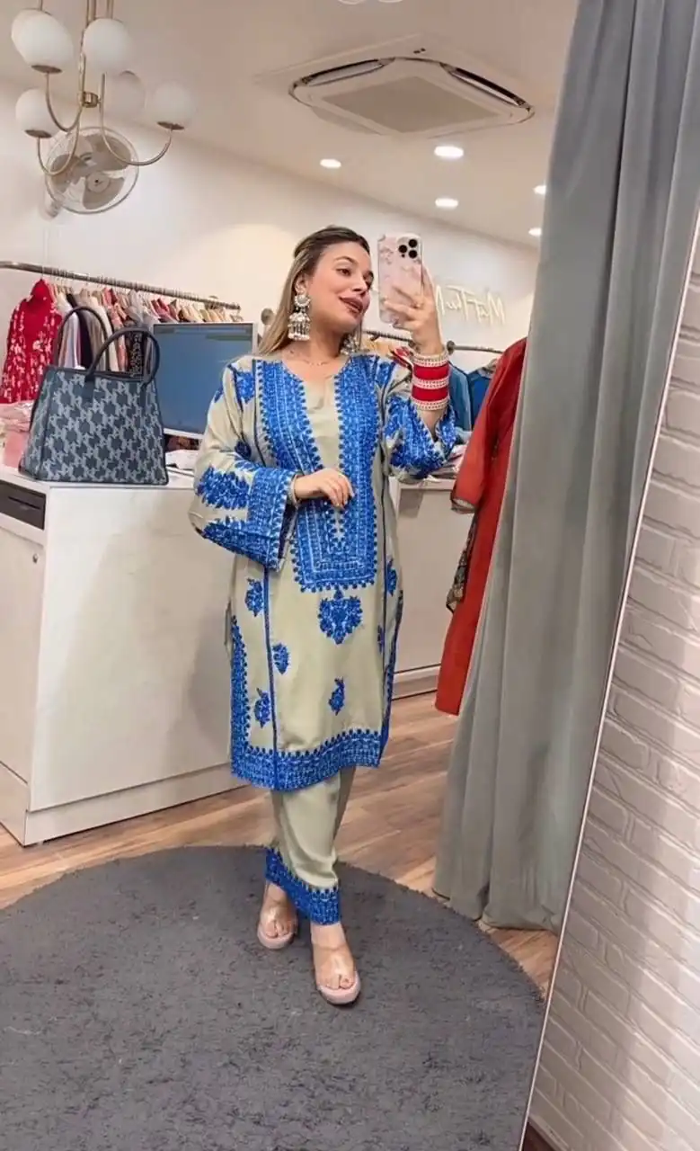 KF 1694 Blue in Color Jam Cotton Embroidery Work Salwar Suit . Available at ₹2149 only. Delivery 4-6 Working Days. Shop now. | Jump Suits, Salwar suit, Casual Suits, Creative suits, Designer Suits, Palazzo Suits, Party Wear Suits, Patiala Suits, Straight Suits