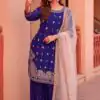 KF 1717 Blue Zimmy Silk Salwar Suit with Lace Work & Embroidery Work. Affordable Price ₹2149. Delivery 4-6 Working Days. Shop now. | Jump Suits, Salwar suit, Casual Suits, Creative suits, Designer Suits, Palazzo Suits, Party Wear Suits, Patiala Suits, Straight Suits