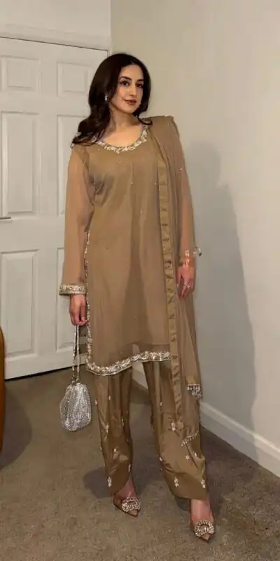 SRK 5263 Brown Color Fox Georgette Salwar Suit with Embroidery Work. Online Now at just ₹1749. Delivery 4-6 Working Days. Shop now. | Jump Suits, Salwar suit, Casual Suits, Creative suits, Designer Suits, Palazzo Suits, Party Wear Suits, Patiala Suits, Straight Suits