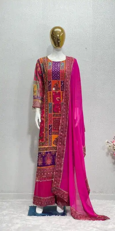 ST 113 Pink Georgette Salwar Suit Perfect for Wedding, Party, Lohri, Pooja, Cultural Events – . Get it for ₹1899. Delivery 4-6 Working Days. Shop n | Jump Suits, Salwar suit, Casual Suits, Creative suits, Designer Suits, Palazzo Suits, Party Wear Suits, Patiala Suits, Straight Suits