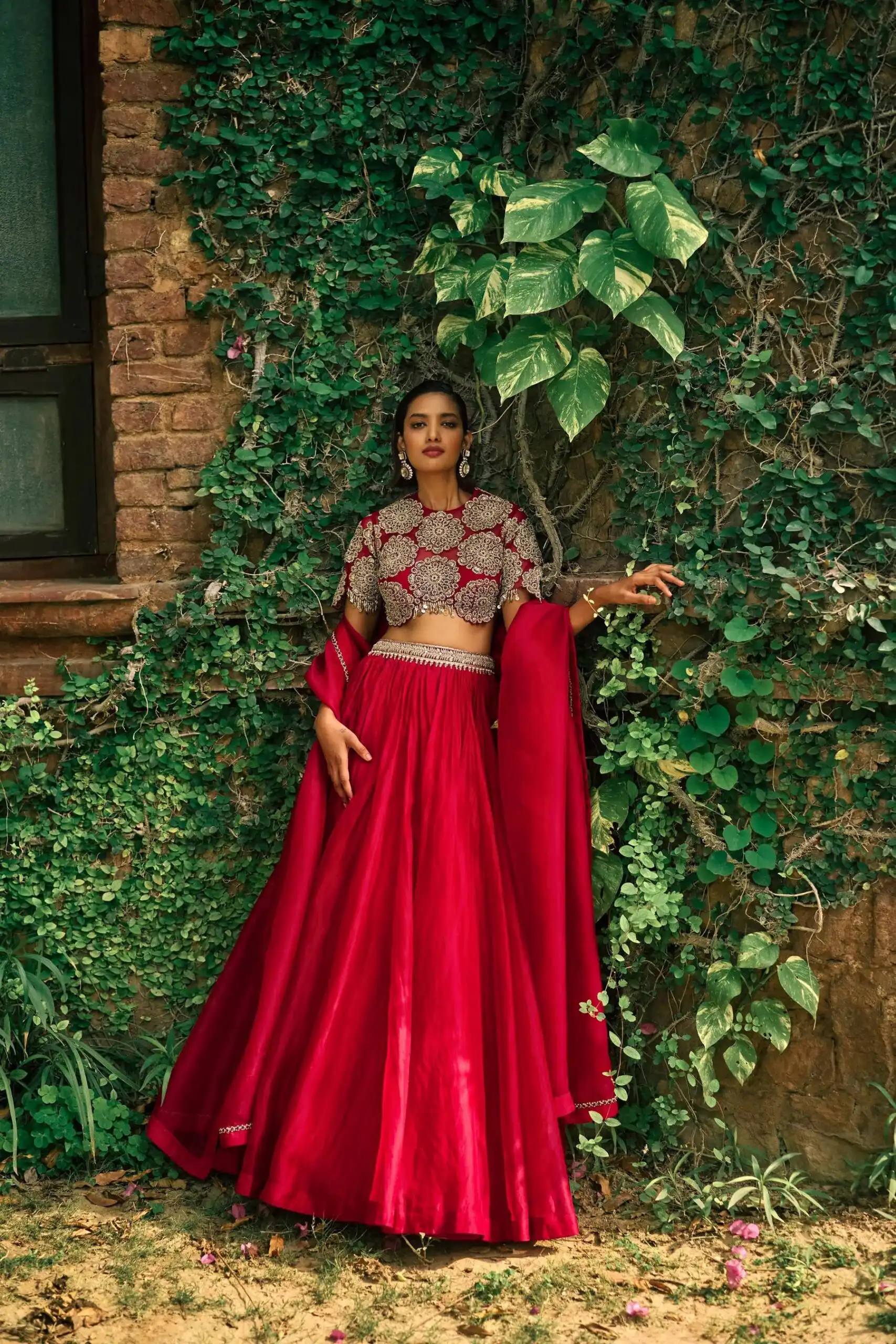 FB L373 Red Color Classic Roman Silk Lehenga Choli with Embroidery Work. Available at ₹3049 only. Delivery 4-6 Working Days. Shop now. | Lehenga, Bollywood Lehenga, Creative Lehenga, Designer Lehenga, Embroidered Lehenga, Party Wear Lehenga