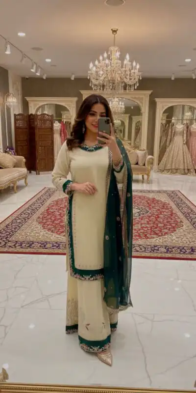 DB 33 Cream Color Georgette Salwar Suit with Embroidery Work. Introductory Price ₹2399. Delivery 4-6 Working Days. Shop now. | Jump Suits, Salwar suit, Casual Suits, Creative suits, Designer Suits, Palazzo Suits, Party Wear Suits, Patiala Suits, Straight Suits