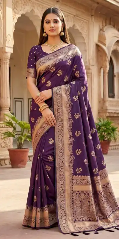 MB 39 Dark Purple Color Banarasi Saree with Zari Work & Lace Work. Introductory Price ₹1899. Delivery 4-6 Working Days. Shop now. | Sarees, Bollywood Sarees, Creative Sarees, Designer Sarees, Embroidered Sarees, Ethnic Saree, Modern Digital sarees, Party Wear Sarees