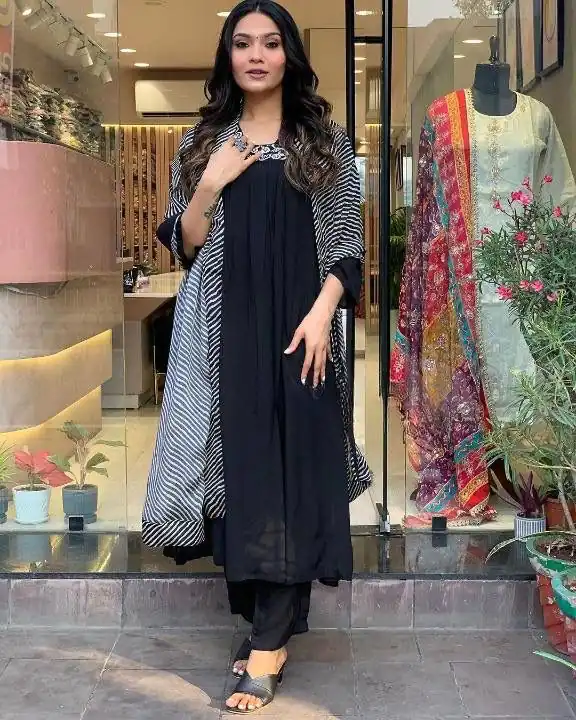 DC G46 Black in Maslin Digital Print Salwar Suit . Wedding, Party, Festive, Events, Introductory Price ₹1699. Delivery 4-6 Working Days. Shop now. | Jump Suits, Salwar suit, Casual Suits, Creative suits, Designer Suits, Palazzo Suits, Party Wear Suits, Patiala Suits, Straight Suits