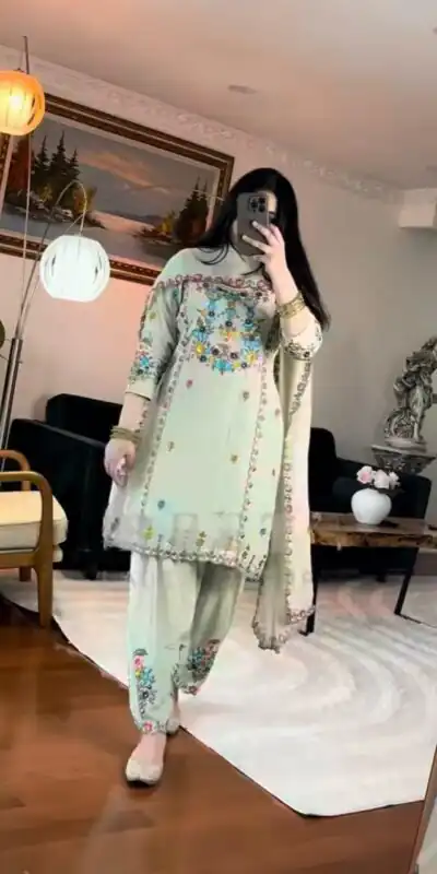 MD 3052 Pista Color Chinon Silk Salwar Suit with Embroidery Work. Online Get it for ₹2099. Delivery 4-6 Working Days. Shop now. | Jump Suits, Salwar suit, Casual Suits, Creative suits, Designer Suits, Palazzo Suits, Party Wear Suits, Patiala Suits, Straight Suits