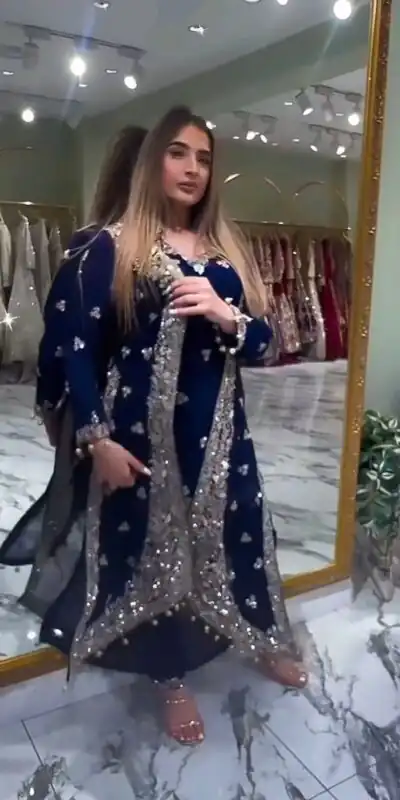 ST 1151 Navy Blue Color Dual Tone Star Georgette Salwar Suit with Embroidery Work. Affordable Price ₹2049. Delivery 4-6 Working Days. Shop now. | Jump Suits, Salwar suit, Casual Suits, Creative suits, Designer Suits, Palazzo Suits, Party Wear Suits, Patiala Suits, Straight Suits