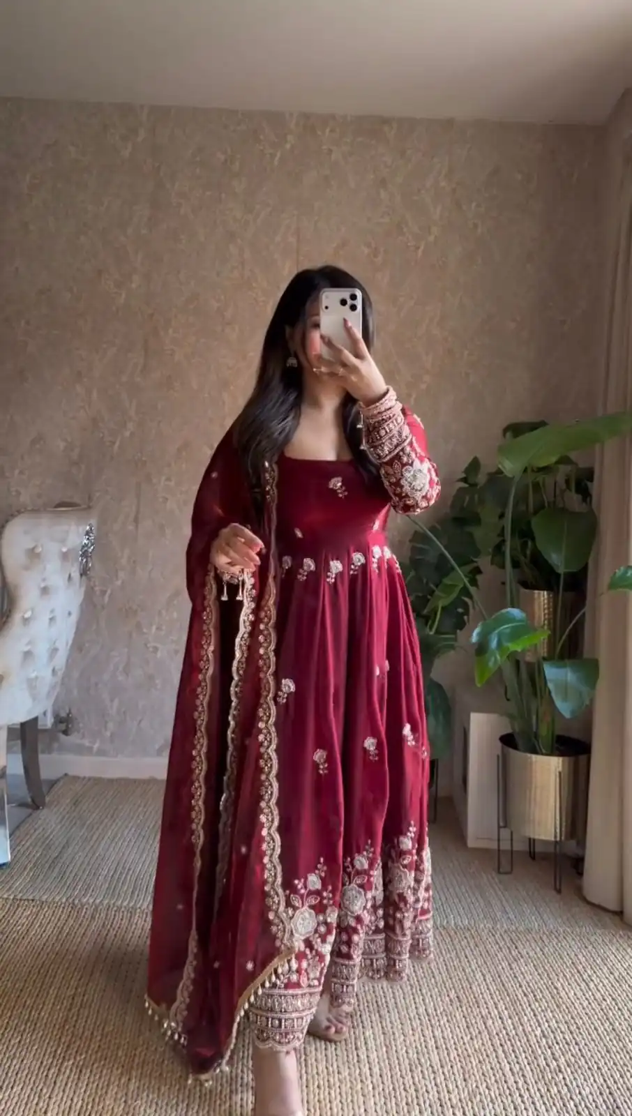 RTC 5985 Maroon Fendy Silk Salwar Suit with Mirror Work & Embroidery Work. Best Price ₹2499. Delivery 4-6 Working Days. Shop now. | Anarkali Suits, Bollywood Anarkali, Creative-Anarkali, Designer Anarkali, Embroidered Anarkali, Party Wear Anarkali